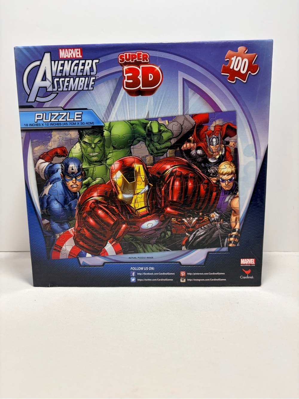 Marvel Avengers Assemble Super 3D Jigsaw Puzzle featuring 100 pieces